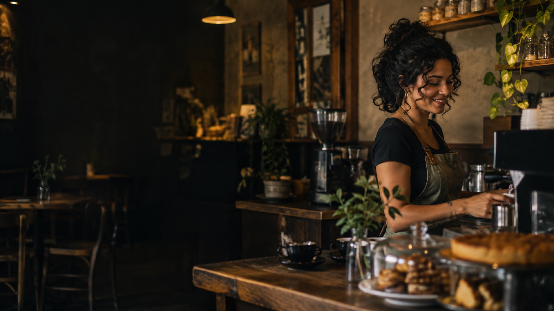Mãos, cuidado e rotina em um café ilustrativo